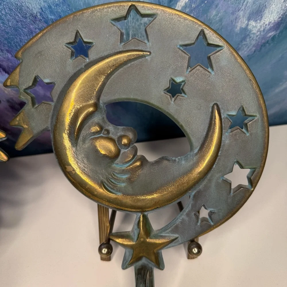 SOLD PartyLite Sun & Moon 1994 Wall Hanging Candle Holders Celestial Vintage Sco - Picture 6 of 16